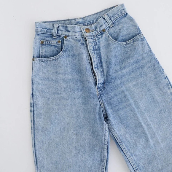 Vintage Silver Acid Wash Straight Leg Jeans Denim - Picture 8 of 14